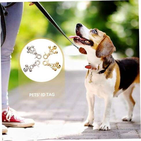 balacoo 4Pcs Pet Collar Bells Pendant with Design Loud Sound Dog Cat Collar Charms for Tracking and Decoration Lightweight Keychain Accessories in Saudi Arabia