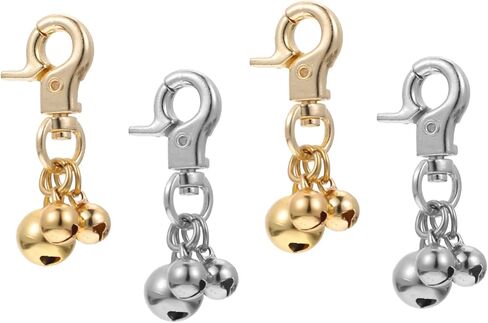 Totority 4pcs سحر طوق القط مع أجراس مزدوجة بصوت عال معلقات معلقات الزنك سبيكة الحيوانات الأليفة للديكور وسلاسل المفاتيح in Saudi Arabia