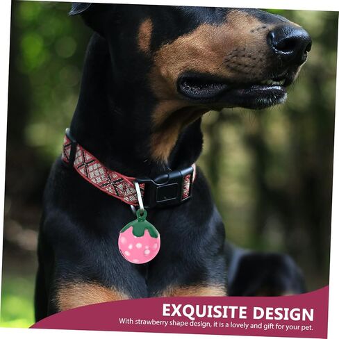 10Pcs Strawberry Shaped Pet Collar Bells Pendant Charm Cute Backpack Decoration for Dogs Cats with Jingle Bell Accessory Holidays and Everyday Use in Saudi Arabia