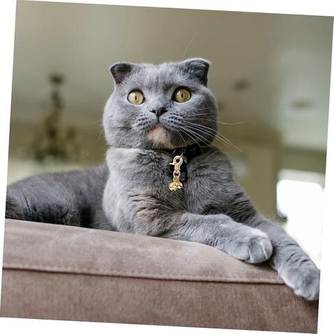 VICASKY 4Pcs Double Bells Design Pendant Cat Collar Charm Loud Hanging Bells Pet Ornament Key Chain Decoration for Home and Pets in Saudi Arabia