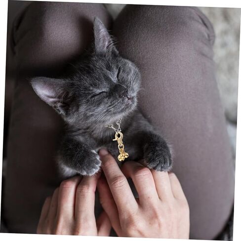 VICASKY 4Pcs Double Bells Design Pendant Cat Collar Charm Loud Hanging Bells Pet Ornament Key Chain Decoration for Home and Pets in Saudi Arabia