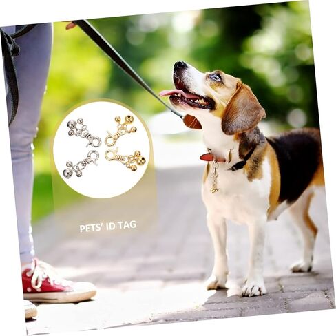 VICASKY 4Pcs Double Bells Design Pendant Cat Collar Charm Loud Hanging Bells Pet Ornament Key Chain Decoration for Home and Pets in Saudi Arabia