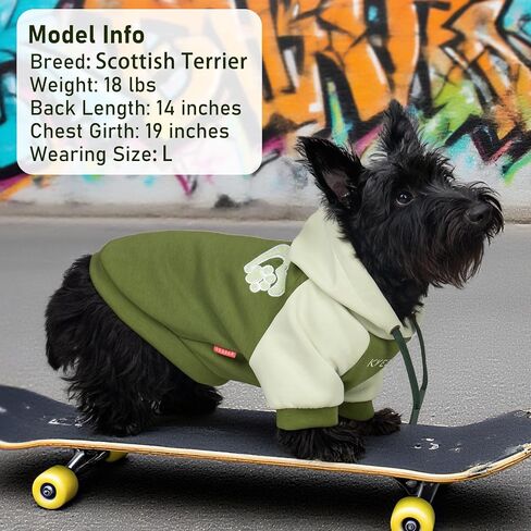 KYEESE Dog Hoodie for Small Dogs Soft Pullover Dog Sweater for Daily Wear in Kuwait