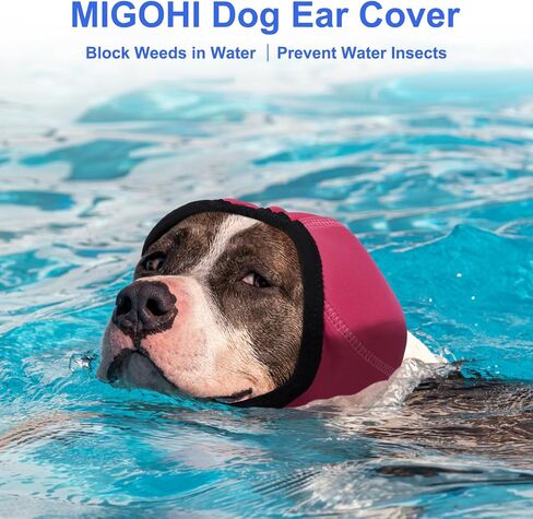 Migohi Dog Cover يغطي غطاء محرك السيارة ، فطائر أذن الكلب مع حشوة ناعمة ، م | أغطية أغطية خفيفة الوزن لحماية الضوضاء ، ولف رأس مضادة للقلق ، وزيارات بيطرية ، ورعد ، رمادي in Kuwait