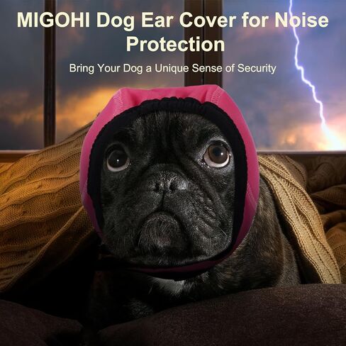 Migohi Dog Cover يغطي غطاء محرك السيارة ، فطائر أذن الكلب مع حشوة ناعمة ، م | أغطية أغطية خفيفة الوزن لحماية الضوضاء ، ولف رأس مضادة للقلق ، وزيارات بيطرية ، ورعد ، رمادي in Kuwait