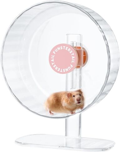 Super Silent Hamster Wheel 8.7 Inch, Magnetic Large Rat Wheel for Chinchilla, Gerbil, Guinea Pig, Cat, Mouse, Sugar Glider and Dwarf, Syrian Hamster Accessories (Peach Pink) in Saudi Arabia