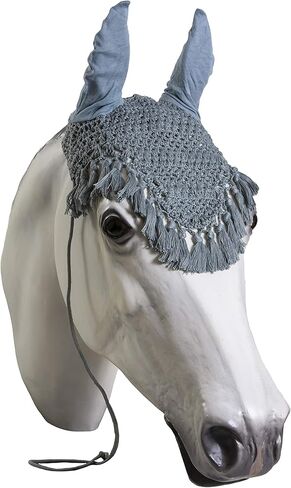 Horse Fly Bonnet with Tassels- Horse and Pony Sizes (Horse, Purple) in Kuwait