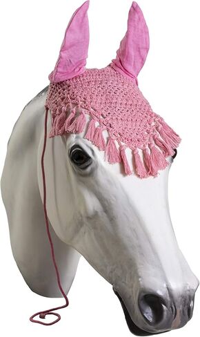 Horse Fly Bonnet with Tassels- Horse and Pony Sizes (Horse, Purple) in Kuwait
