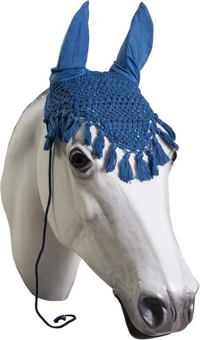 Horse Fly Bonnet with Tassels- Horse and Pony Sizes (Horse, Purple) in Kuwait