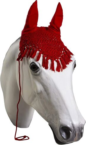Horse Fly Bonnet with Tassels- Horse and Pony Sizes (Horse, Purple) in Kuwait