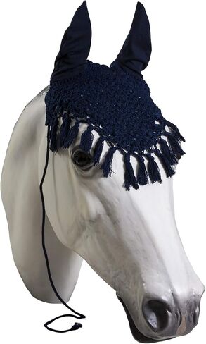 Horse Fly Bonnet with Tassels- Horse and Pony Sizes (Horse, Purple) in Kuwait