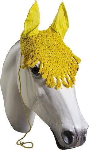 Horse Fly Bonnet with Tassels- Horse and Pony Sizes (Horse, Purple) in Kuwait