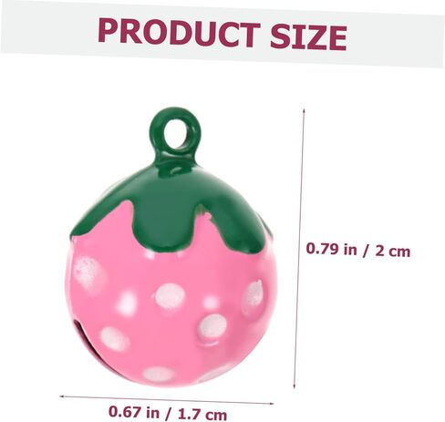 Luxshiny 10Pcs Strawberry Shaped Pet Pendants Metal Collar Charms Cute Pink Accessories for Bags Backpacks DIY Keychain Craft Supplies in Saudi Arabia