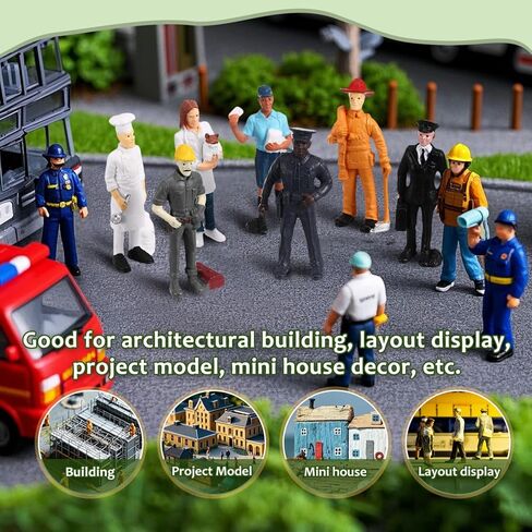 1 مجموعة مصغرة تماثيل - أرقام نموذجية واقعية للديوراما DIY ، تخطيطات القطار ، النماذج المعمارية ، الحدائق الخيالية ، ملحقات مشهد terrarium in Kuwait