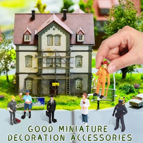 1 مجموعة مصغرة تماثيل - أرقام نموذجية واقعية للديوراما DIY ، تخطيطات القطار ، النماذج المعمارية ، الحدائق الخيالية ، ملحقات مشهد terrarium in Kuwait