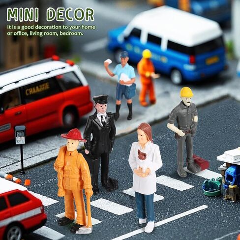 1 مجموعة مصغرة تماثيل - أرقام نموذجية واقعية للديوراما DIY ، تخطيطات القطار ، النماذج المعمارية ، الحدائق الخيالية ، ملحقات مشهد terrarium in Kuwait
