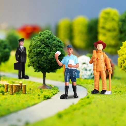 1 مجموعة مصغرة تماثيل - أرقام نموذجية واقعية للديوراما DIY ، تخطيطات القطار ، النماذج المعمارية ، الحدائق الخيالية ، ملحقات مشهد terrarium in Kuwait