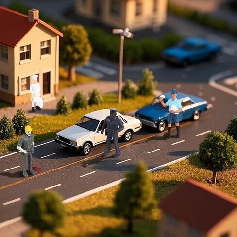 1 مجموعة مصغرة تماثيل - أرقام نموذجية واقعية للديوراما DIY ، تخطيطات القطار ، النماذج المعمارية ، الحدائق الخيالية ، ملحقات مشهد terrarium in Kuwait