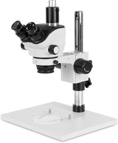 Simul-Focal Zoom Trinocular Stereo Microscope 7X-50X On Pillar Stand with Extra Large Base Plate in Saudi Arabia