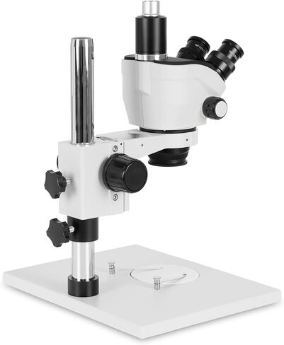 Simul-Focal Zoom Trinocular Stereo Microscope 7X-50X On Pillar Stand with Extra Large Base Plate in Saudi Arabia