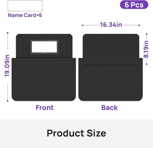 6 Pack Chair Pockets for Classrooms, 16×19 Inch Seat Back Organizer,Student Storage with Name Tag for Keeping School, Classroom, and Home Tables Organized in Saudi Arabia