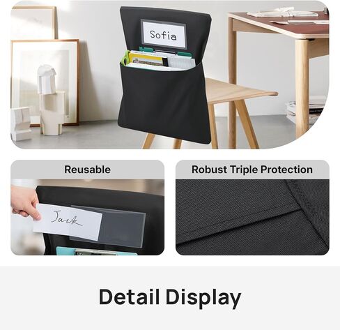 6 Pack Chair Pockets for Classrooms, 16×19 Inch Seat Back Organizer,Student Storage with Name Tag for Keeping School, Classroom, and Home Tables Organized in Saudi Arabia