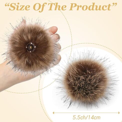 6 بوصة فو بوم بوم بومس للقبعات 6 pums pompom للقبعات المفاجئة الكبيرة على poms poms للقبعات pompoms للقبعات القبعة القابلة للإزالة كبيرة poms للقبعات لحياكة القبعات الملحقات (النمط الكلاسيكي) in Kuwait