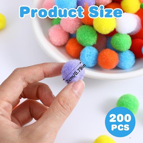 100 قطعة Pom POMS للحرف اليدوية ، 1 بوصة متعددة الألوان بوم بومس ، كرات نفخة غامضة للفنون ، مشاريع صنع الحرف ، ديكورات الحفلات المنزلية in Saudi Arabia
