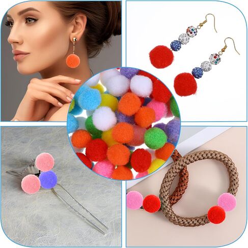 100 قطعة Pom POMS للحرف اليدوية ، 1 بوصة متعددة الألوان بوم بومس ، كرات نفخة غامضة للفنون ، مشاريع صنع الحرف ، ديكورات الحفلات المنزلية in Saudi Arabia