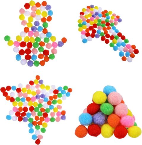 100 قطعة Pom POMS للحرف اليدوية ، 1 بوصة متعددة الألوان بوم بومس ، كرات نفخة غامضة للفنون ، مشاريع صنع الحرف ، ديكورات الحفلات المنزلية in Saudi Arabia