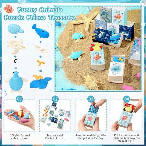 50 مجموعة هدايا طالب المدرسة ، الدعم العاطفي ، محو الحيوانات ، المكتب ، المكتب ، المكتبي ، ألعاب القلم القلم ، ألعاب القلم رصاص ، مع صناديق الصناديق للفصول الدراسية للمدرسة (الحيوانات) in Kuwait