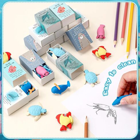 50 مجموعة هدايا طالب المدرسة ، الدعم العاطفي ، محو الحيوانات ، المكتب ، المكتب ، المكتبي ، ألعاب القلم القلم ، ألعاب القلم رصاص ، مع صناديق الصناديق للفصول الدراسية للمدرسة (الحيوانات) in Kuwait