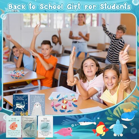 50 مجموعة هدايا طالب المدرسة ، الدعم العاطفي ، محو الحيوانات ، المكتب ، المكتب ، المكتبي ، ألعاب القلم القلم ، ألعاب القلم رصاص ، مع صناديق الصناديق للفصول الدراسية للمدرسة (الحيوانات) in Kuwait