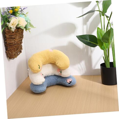 Bestonzon 3pcs Pet Sleeping Palow Cushion وسادة الحماية من الرقبة الناعمة للقطط والكلاب سرير حيوان أليف محمول وقابل للغسل للنوم العميق للجرو والقطط in Kuwait