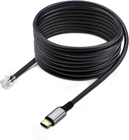 StarTech.com USB-C to RJ9 Adapter for Office Phone Handset or Wired/Wireless Headset, Use Landline Hardware, 6ft (1.8m) Cable in Saudi Arabia