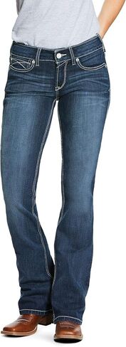 ARIAT Women's R.e.a.l. Mid Rise Arrow Fit Stretch Shayla Boot Cut Jean in Saudi Arabia