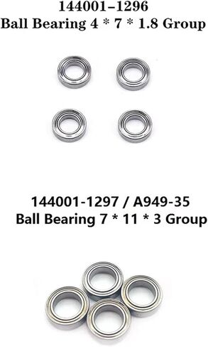 Compatible with Wltoys 144001 1/14 4WD RC Car Spare Parts Upgrade Accessories,4X7X1.8 20X 144001-1296 Bearing RC Repair Parts in Saudi Arabia