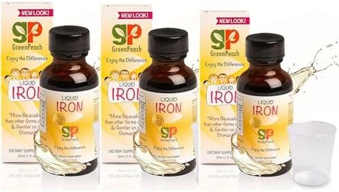 Liquid Iron Supplement for Infants Babies and Toddlers – Sugar Free Iron Drops with Folic Acid, Vitamin B6 and B12 | Certified Vegetarian | Non-GMO | Gluten Free & Tummy Gentle | Ages 4 & Under in Saudi Arabia