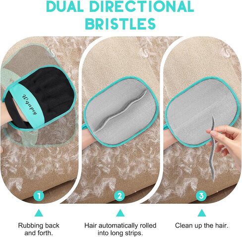 مزيل الشعر للحيوانات الأليفة ، قفازات إزالة شعر الحيوانات الأليفة الإلكتروستاتيكية ، مزيل الشعر والكلاب القابل لإعادة الاستخدام للأريكة ، الأثاث ، السجاد ، الستار ، أداة إزالة فرو الحيوانات المطورة ، قفازات قفازات القطط 1 PCS in Kuwait