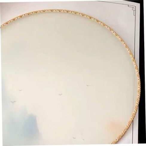 DIY Silk Ball Fan مقبض خشبي فارغ للطلاء التطريز ورسم شكل مروحة ديكور شرقي للأولاد والبنات in Kuwait
