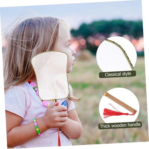 Gadpiparty 3pcs فارغة مروحة DIY DIY مجموعة من المعجبين بالفتيان والبنات متعددة الاستخدامات للمشاريع الفنية والأنشطة الحرفية لرسم التزيين والأولاد والبنات حفلات عشوائية اللون in Saudi Arabia