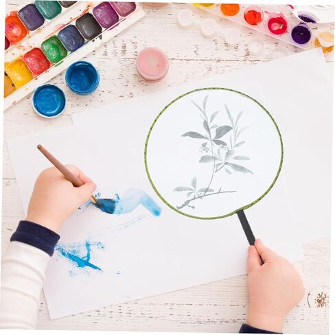 4pcs DIY Handmade Painting Fan Blank Boy Girl's Drawing Art Painting Toy for Boys and Girls in Kuwait