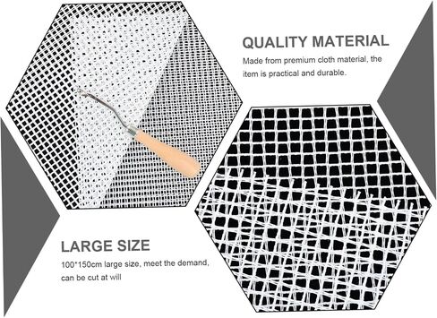 Homsfou 2sets Carpet Crochet Material Package DIY Mesh Mesh Netting Netting Prucking Atting Kits DIY Racting in Saudi Arabia