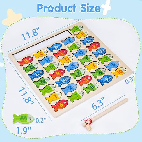 Magnet Fishing Toys for Alphabet and Numbers Learning, 3 Year Old Boy Gift in Saudi Arabia