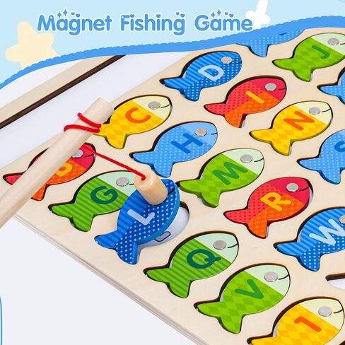 Magnet Fishing Toys for Alphabet and Numbers Learning, 3 Year Old Boy Gift in Saudi Arabia