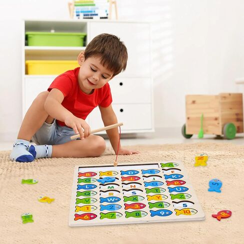 Magnet Fishing Toys for Alphabet and Numbers Learning, 3 Year Old Boy Gift in Saudi Arabia