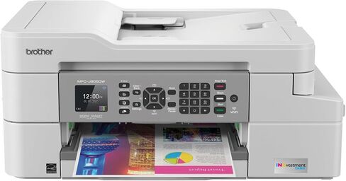 Brother MFC-J805DW INKvestmentTank Color Inkjet All-in-One Printer with Mobile Device and Duplex Printing with Up To 1-Year of Ink In-box, White, One Size, Amazon Dash Replenishment Ready in Saudi Arabia