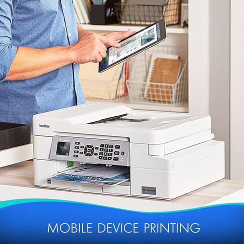Brother MFC-J805DW INKvestmentTank Color Inkjet All-in-One Printer with Mobile Device and Duplex Printing with Up To 1-Year of Ink In-box, White, One Size, Amazon Dash Replenishment Ready in Saudi Arabia
