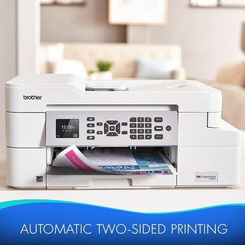 Brother MFC-J805DW INKvestmentTank Color Inkjet All-in-One Printer with Mobile Device and Duplex Printing with Up To 1-Year of Ink In-box, White, One Size, Amazon Dash Replenishment Ready in Saudi Arabia