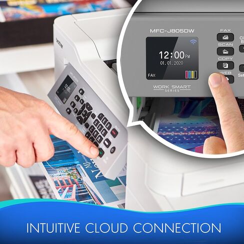 Brother MFC-J805DW INKvestmentTank Color Inkjet All-in-One Printer with Mobile Device and Duplex Printing with Up To 1-Year of Ink In-box, White, One Size, Amazon Dash Replenishment Ready in Saudi Arabia
